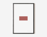 Modern symbol art print with a Nantucket red minus sign on a white background.