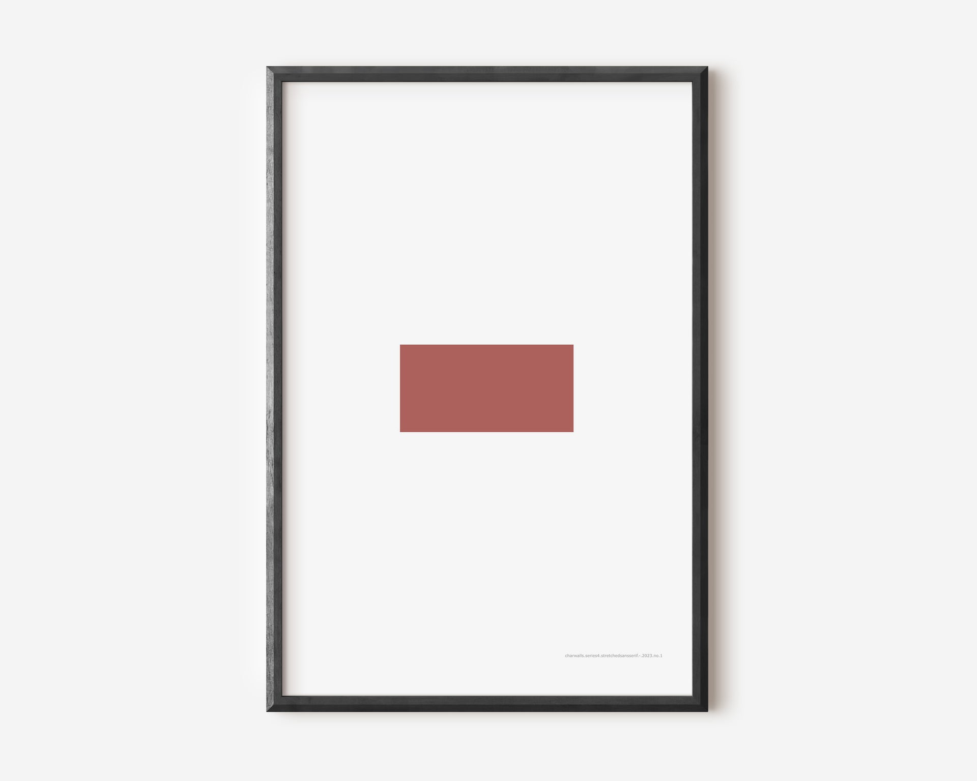 Modern symbol art print with a Nantucket red minus sign on a white background.