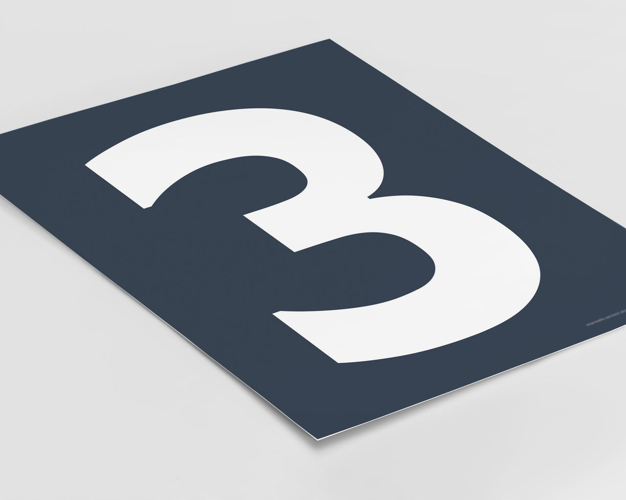 Number 3 Art Print - Series 5