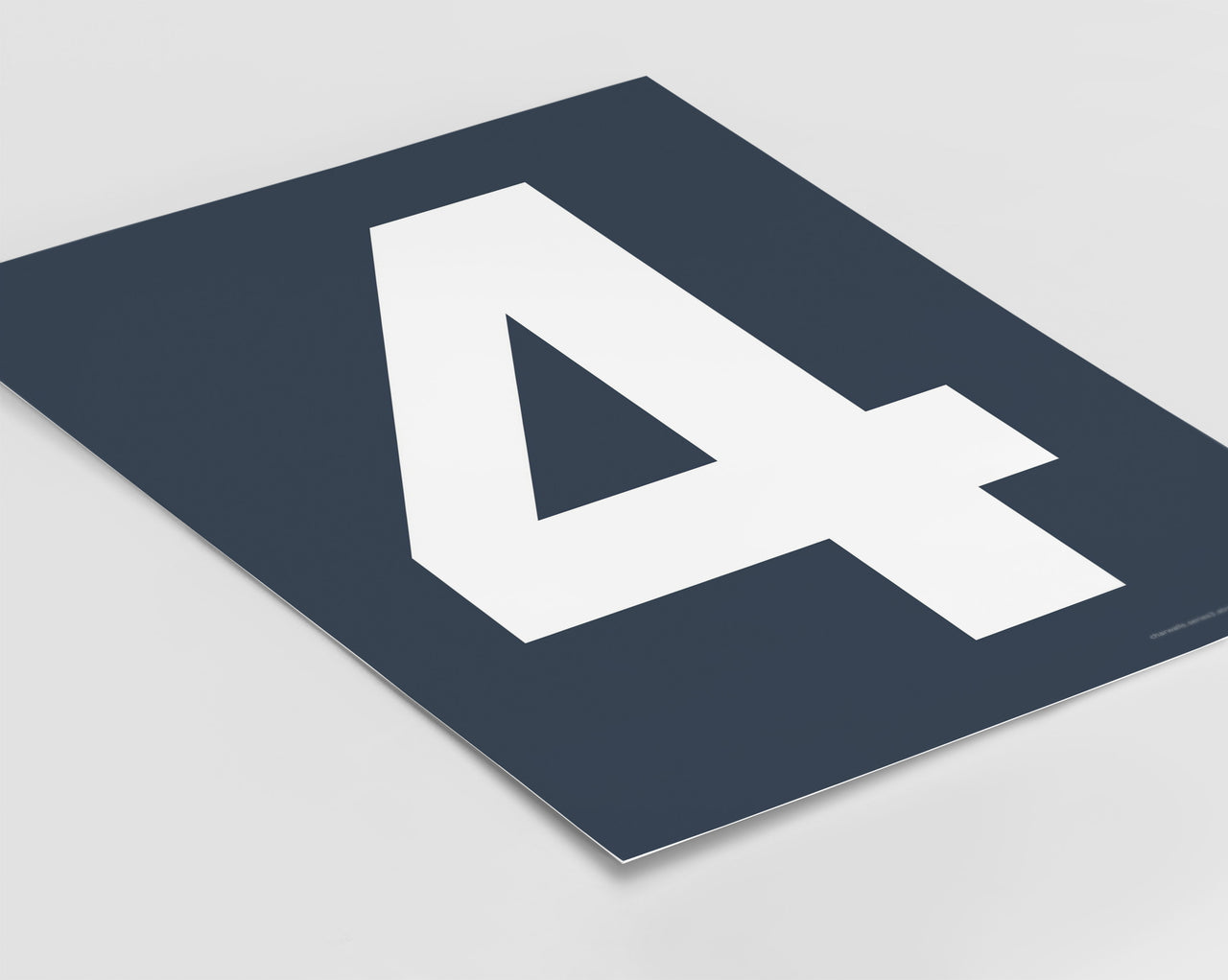 Number 4 Art Print - Series 5