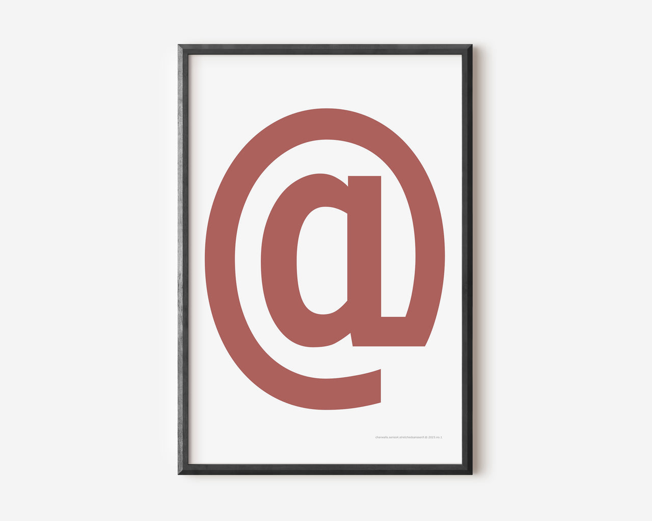 Modern symbol art print with a Nantucket red at sign on a white background.