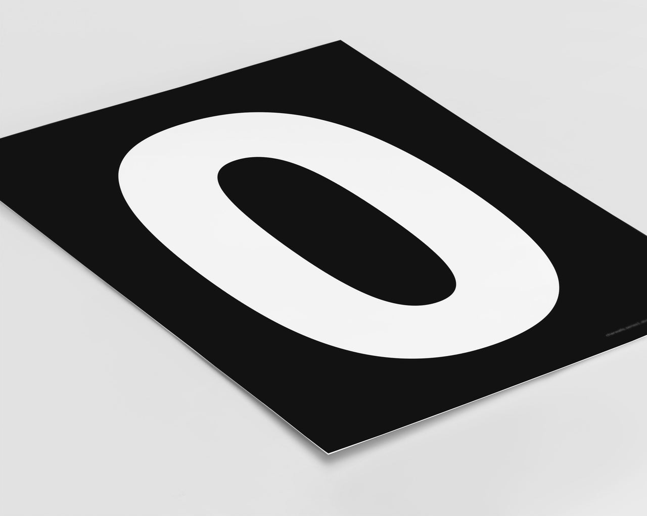 Number 0 Art Print - Series 1