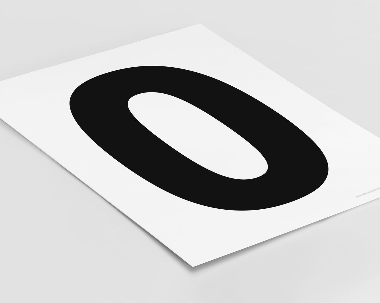 Number 0 Art Print - Series 2