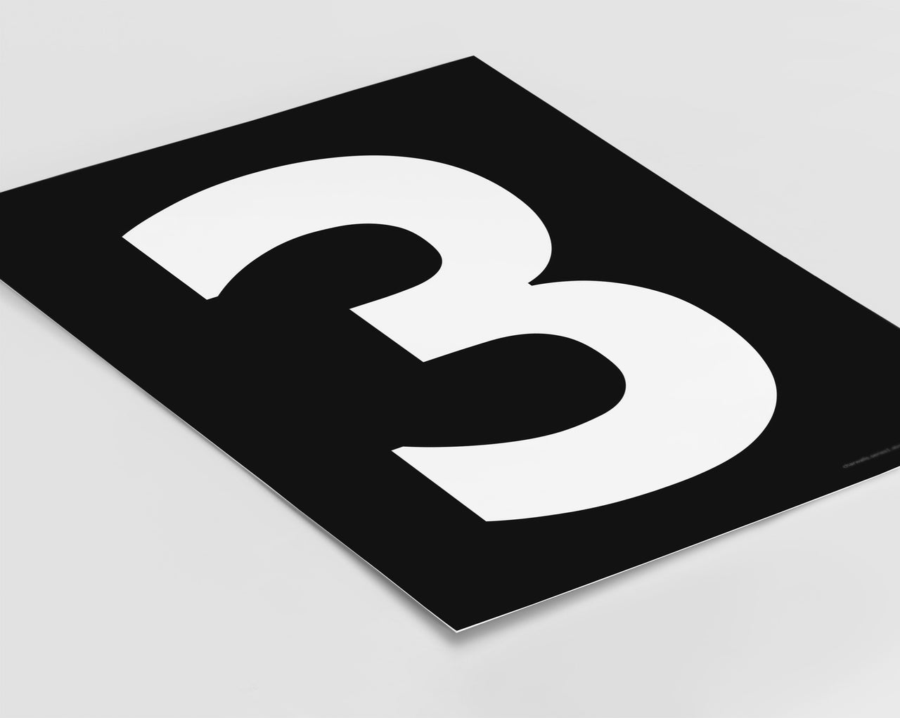 Number 3 Art Print - Series 1