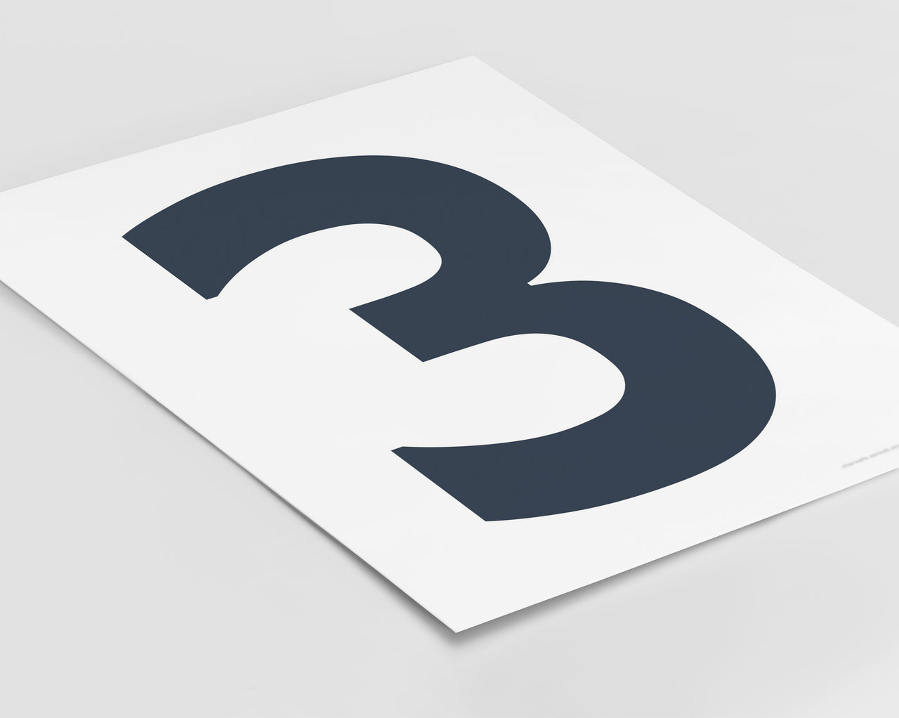 Number 3 Art Print - Series 6