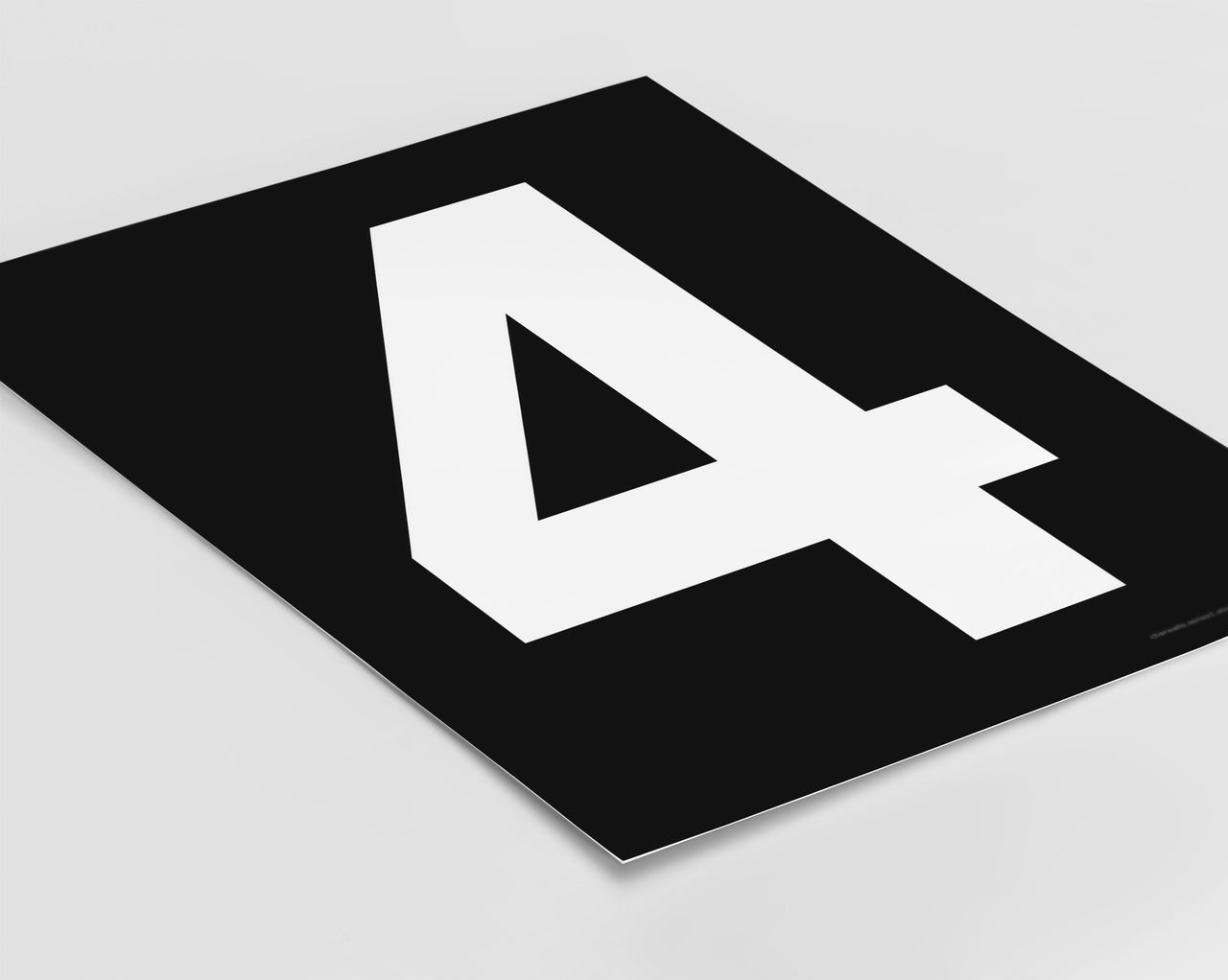 Number 4 Art Print - Series 1