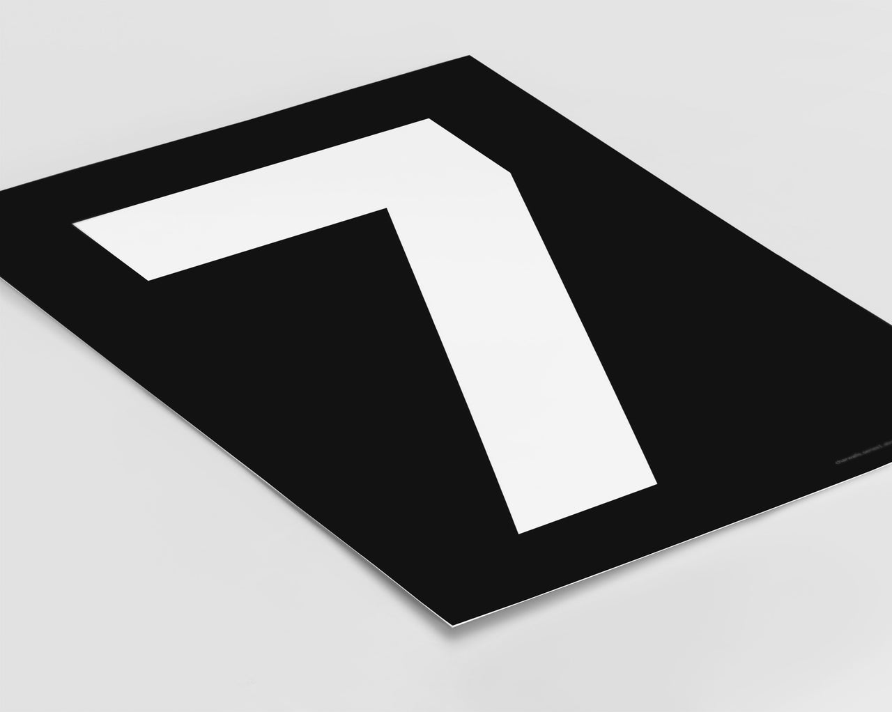 Number 7 Art Print - Series 1