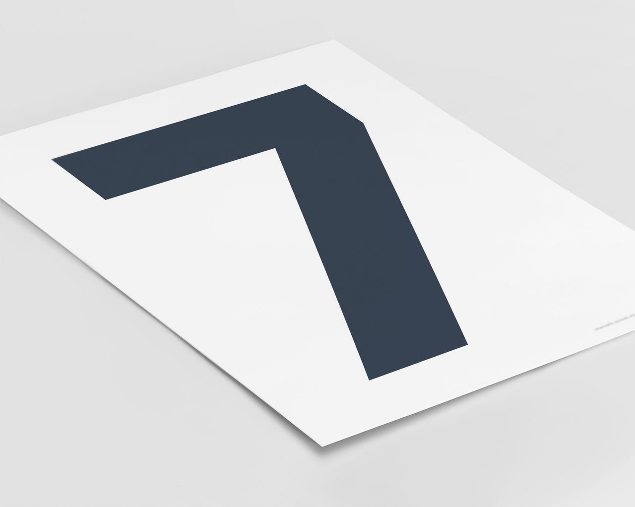 Number 7 Art Print - Series 6