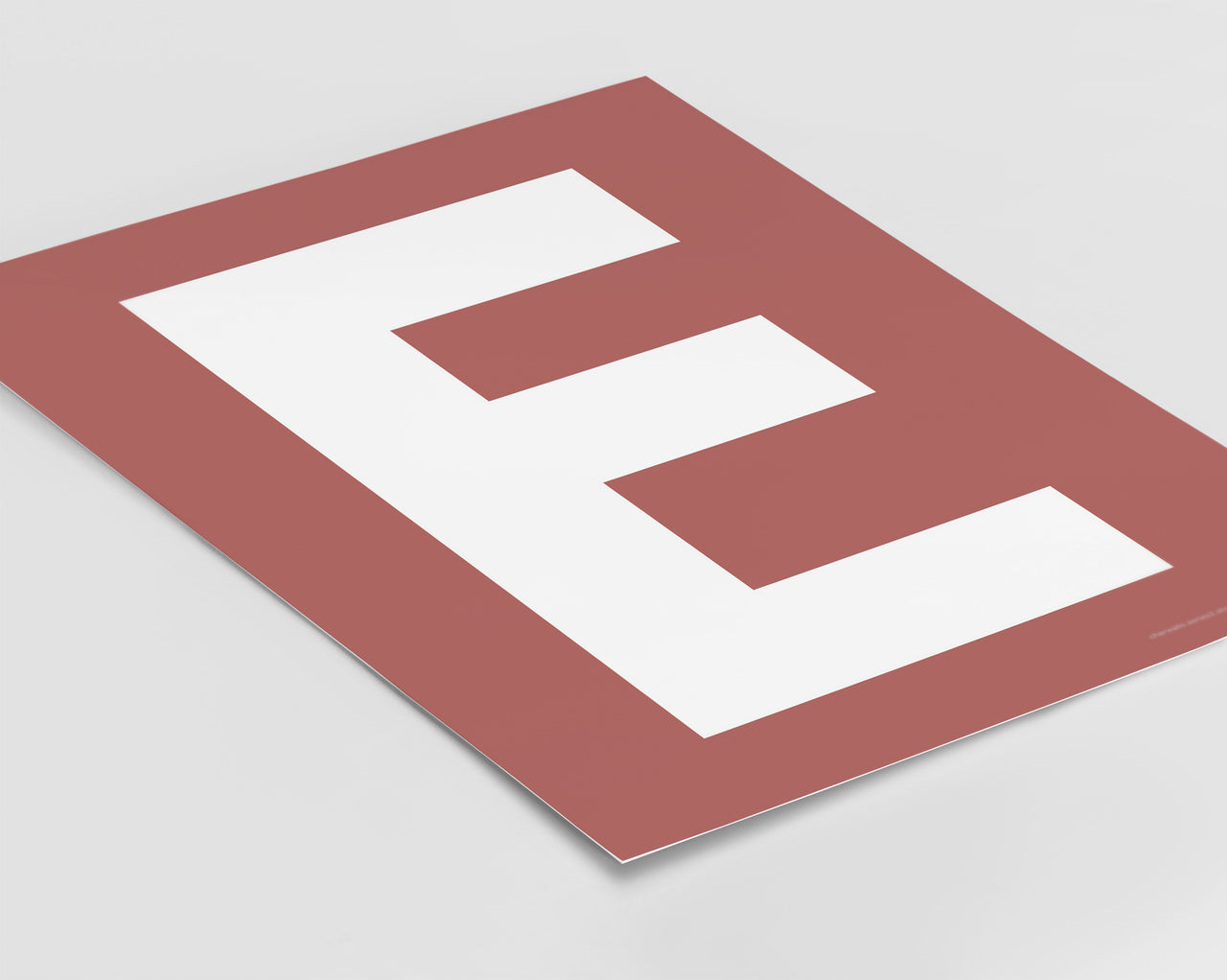 Letter E Art Print - Series 3