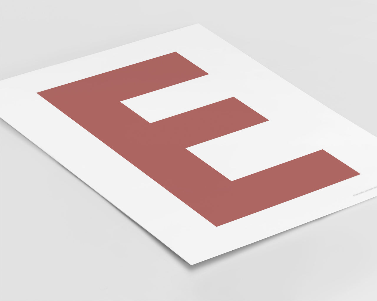 Letter E Art Print - Series 4