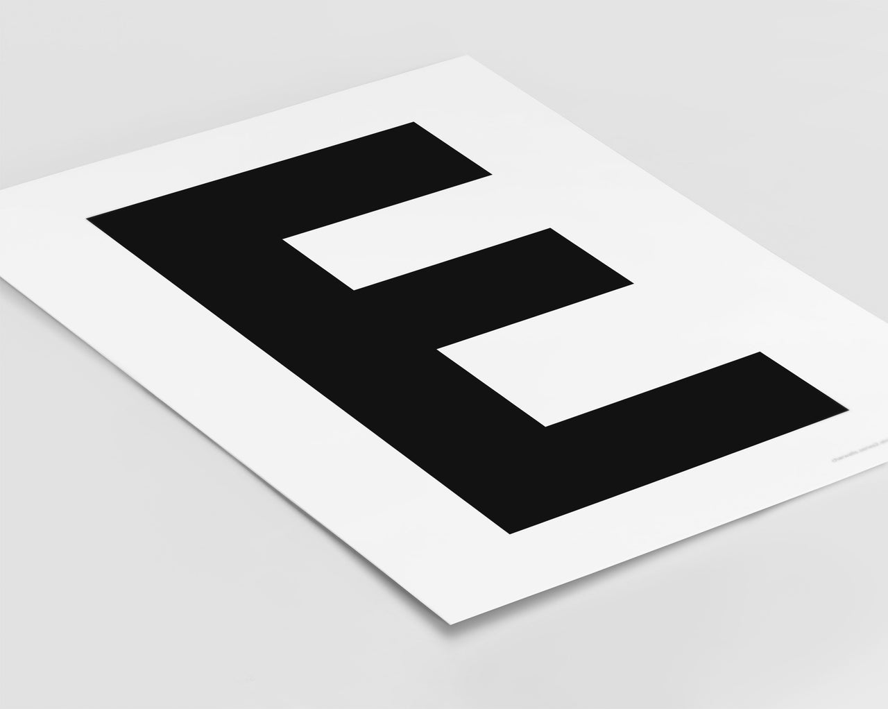 Letter E Art Print - Series 2
