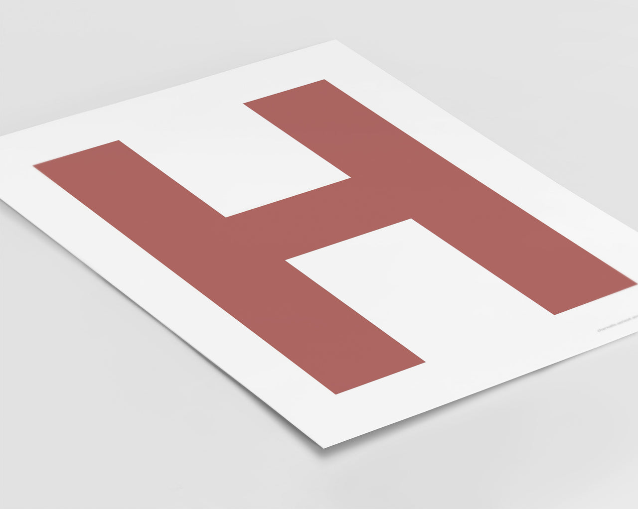 Letter H Art Print - Series 4