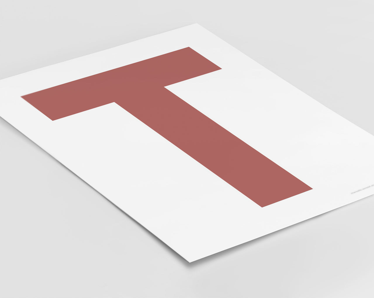 Letter T Art Print - Series 4