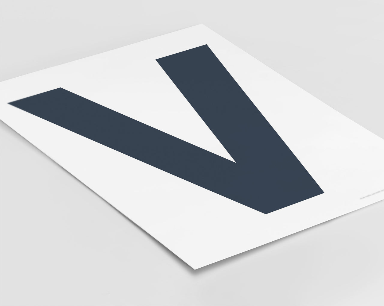 Letter V Art Print - Series 6