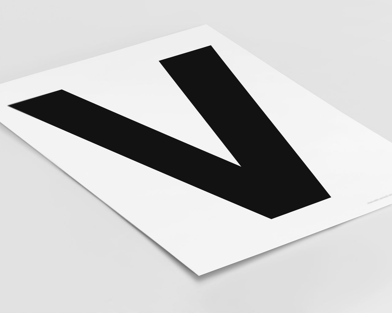 Letter V Art Print - Series 2