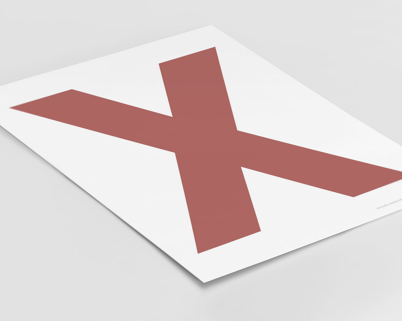 Letter X Art Print - Series 4