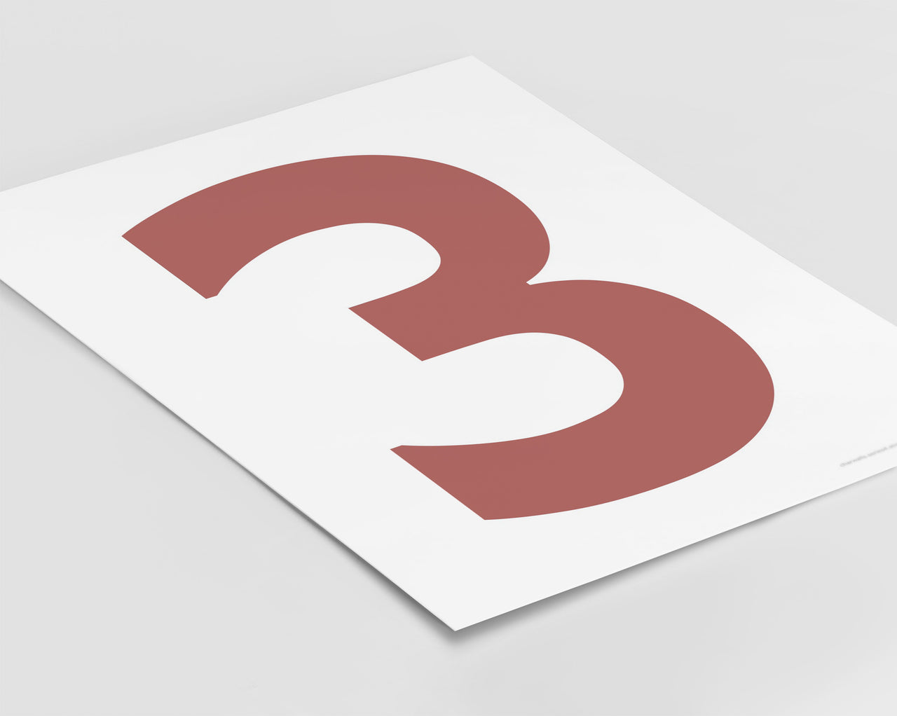 Number 3 Art Print - Series 4