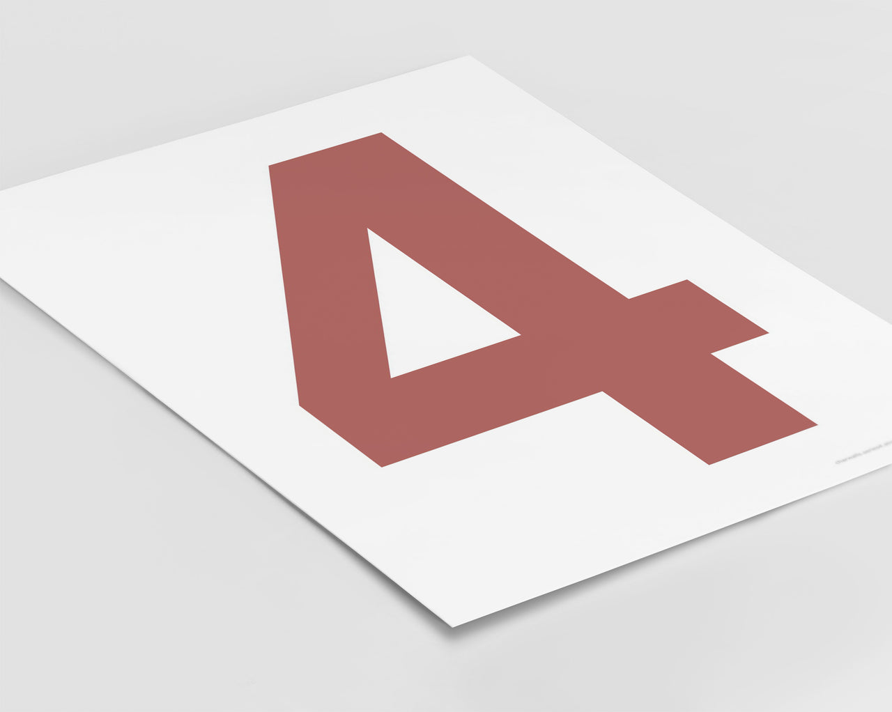 Number 4 Art Print - Series 4