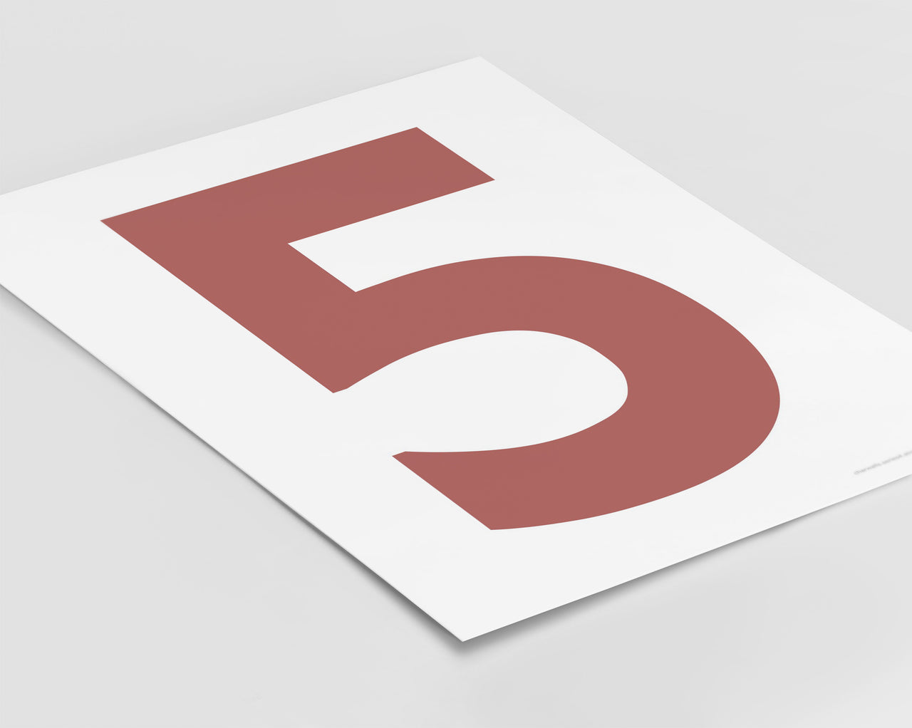 Number 5 Art Print - Series 4