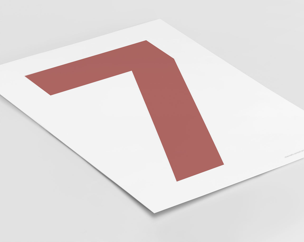 Number 7 Art Print - Series 4